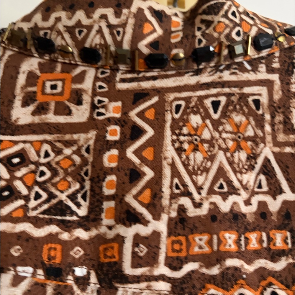 Ruby Rd. Brown and Tan Geometric Jacket - Picture 9 of 12